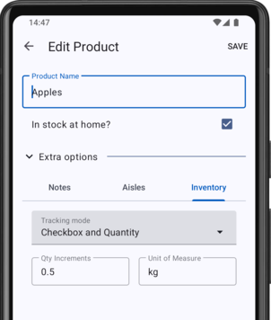 Product Inventory Options